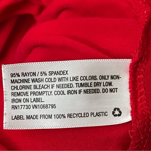 Ava & Viv Short Sleeve Top Red Women’s Sizes 2X - Picture 4 of 7